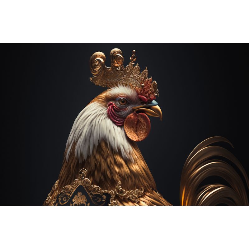 Regal Golden Rooster with Royal Crown 1000pc Puzzle