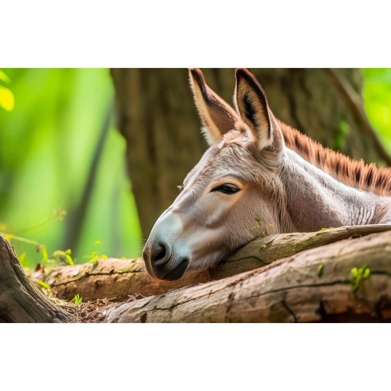 Peaceful Donkey in Forest Light 1000 Piece Jigsaw Puzzle