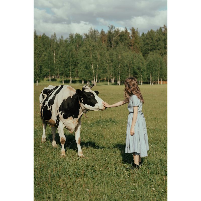 Pasture Moment Puzzle – 1000 Piece Girl and Cow Scene
