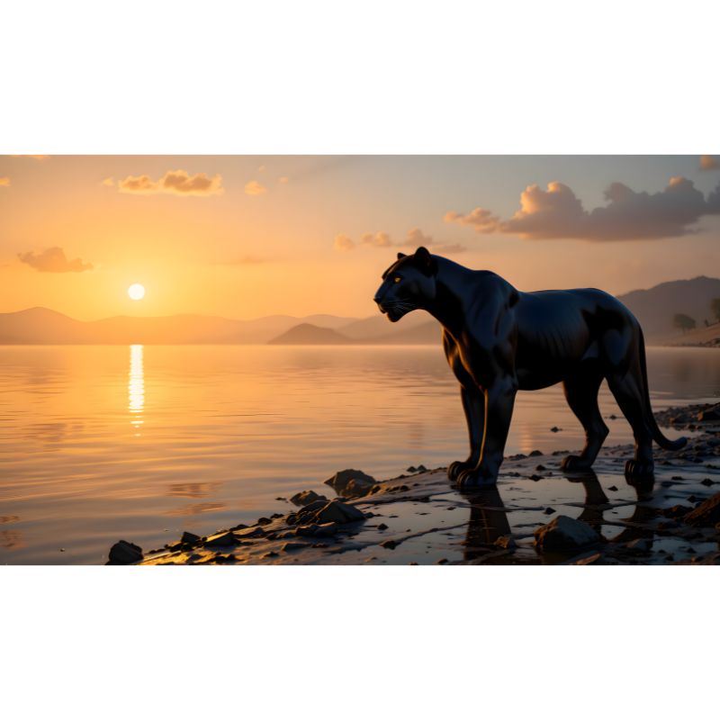 Majestic Panther at Sunset 1000 Piece Jigsaw Puzzle