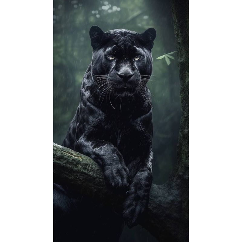 Misty Forest Black Panther 1000 Piece Jigsaw Puzzle
