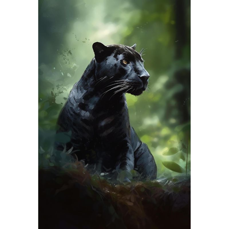 Serene Black Panther 1000 Piece Jungle Art Puzzle